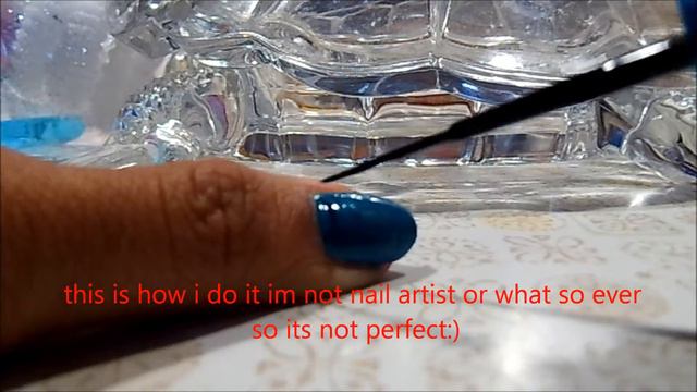 blue tiger print/ stripe nail tutorial смотреть онлайн