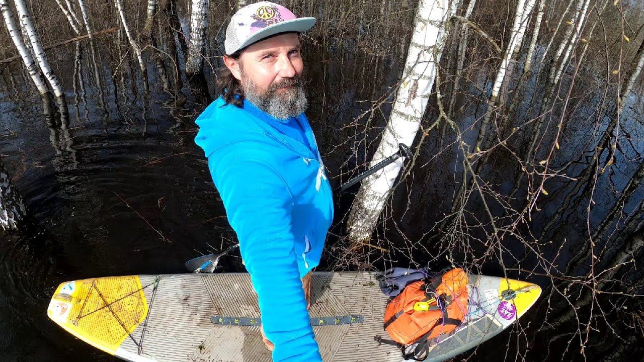 Половодье на реке Цна на SUP