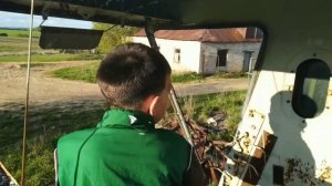 Нашли брошенный комбайн.1 часть
