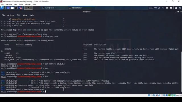 Hacking Metasploitable2 with Kali Linux - Exploiting Port 25 SMTP