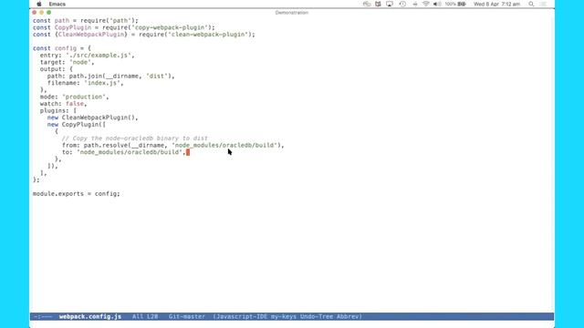 Using node-oracledb with Webpack