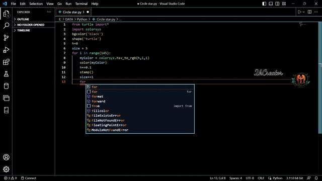 Create a Circle ⭕ type turtle ? using python turtle ? animation #python #pythonturtle #shortsbreak