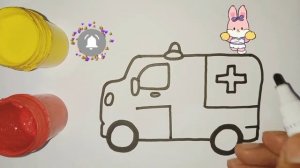 Draw a Ambulance for kids/bolalar uchun tez yordam mashinasini chizish/нарисовать скорую помощь#kid