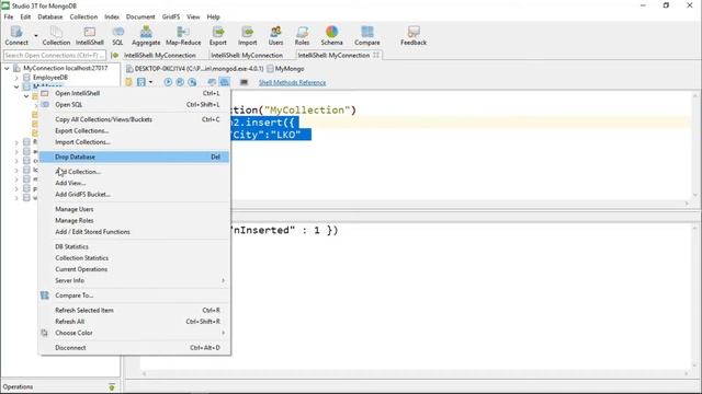6- How to Create Collection & Drop Collection into Database in MongoDB | MongoDB Tutorial in Hindi