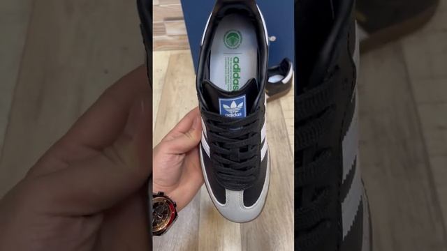 Черные мужские кроссовки кеды Adidas Samba смотреть онлайн