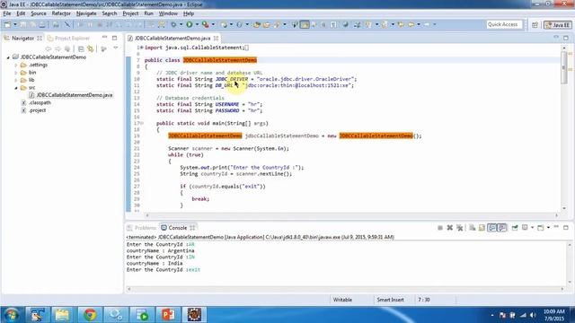 CallableStatement In Out Parameters (Oracle DB) | JDBC | Stored Procedure