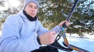 сноускут или лыжи на трюковой самокат