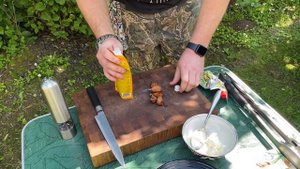 Стейки на косточке из свиной корейки в Садже на дровах.