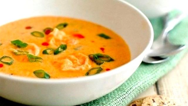 Суп Сырный с креветками смотреть онлайн