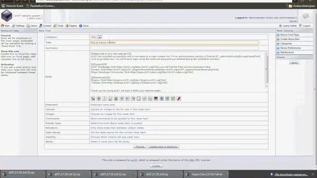 E107 Uploaden&Installeren смотреть онлайн