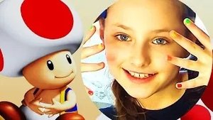 Nail-Art Игра Марио Рисуем на ногтях draw on the nails Super Mario Bros