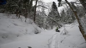 Сноубайк 2т Ktm exc 300 и глубокий снег. Рыбинск.