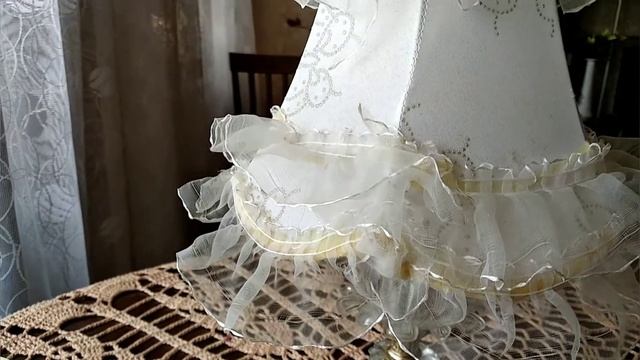 #вязаниеспицамиикрючком Марафон "Рукодельный Декамерон". Абажур и салфетка из джута.
