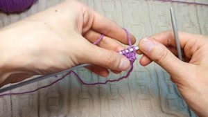 Простой ажурный реглан спицами из любого числа петель
