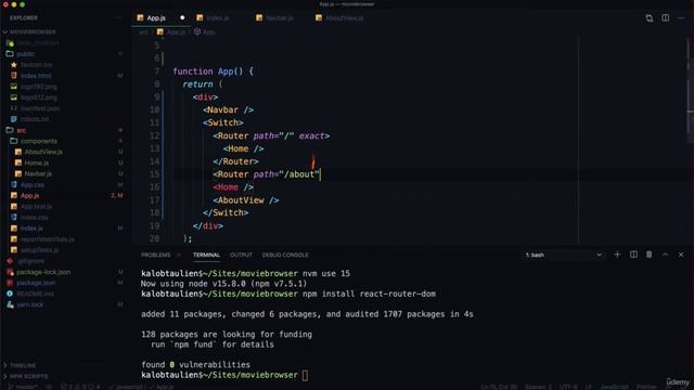 009 Using the Browser Router component смотреть онлайн
