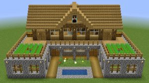 Майнкрафт - Как построить базу выживания с фермой. Minecraft