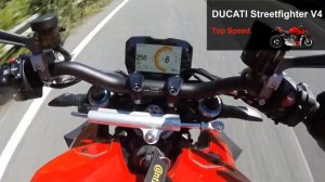 Ducati Streetfighter V4 vs Kawasaki ZH2 / Acceleration, Top Speed 280+ km/h, Test Ride and Exhaust