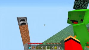 JJ and Mikey Got TRAPPED In SKY in Minecraft Maizen