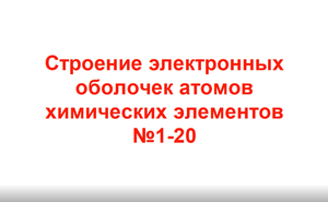 Строение электронных оболочек атомов элементов №1-20