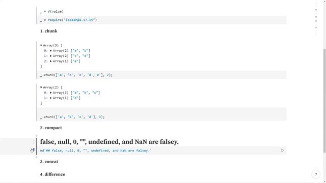 Lodash Part 1: chunk, compact, concat, difference | TekTuts смотреть онлайн
