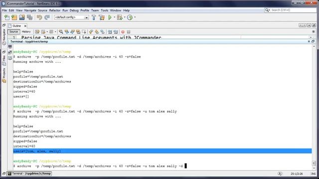 JCommander: Parsing Java Command Line Arguments смотреть онлайн
