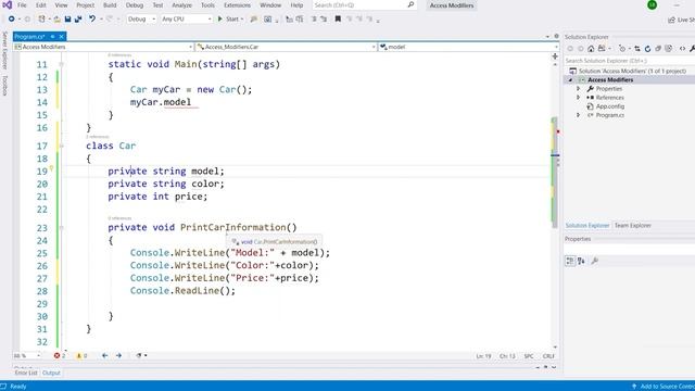 Access Modifiers in C# |C# Basics for Beginners in Hindii