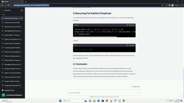 Python Remove duplicate elements in lists and sublists and remove full sublist if duplicate