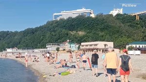 Небуг Туапсинский район сегодня 5 июня 2024. Как выглядит пляж сегодня, обстановка на море