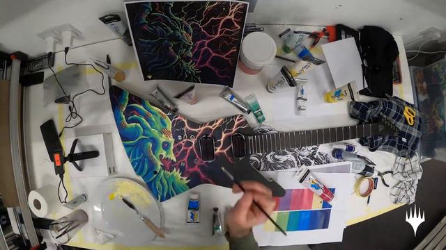Magic the Gathering - Custom Guitar Timelapse смотреть онлайн