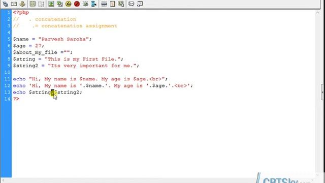 17  String Operators Concatenation in PHP. Beginner to Advance in Hindi