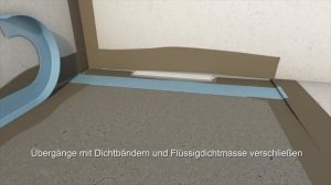 Лоток душевой HL531. Монтаж