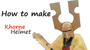 Как сделать боевой шлем воина КХОРНА из картона "Total War Warhammer III"