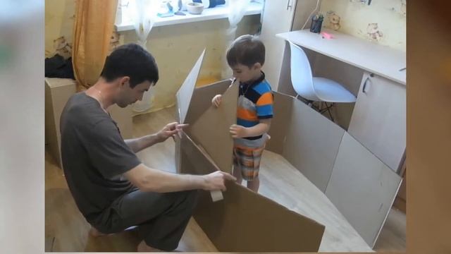 Большой дом из картона своими руками