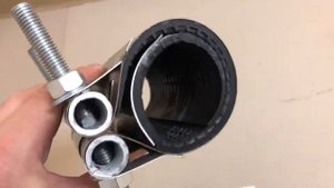 Хомут ремонтный (для труб) Ду60 (67-74 мм) длина 150 мм, бюджетный