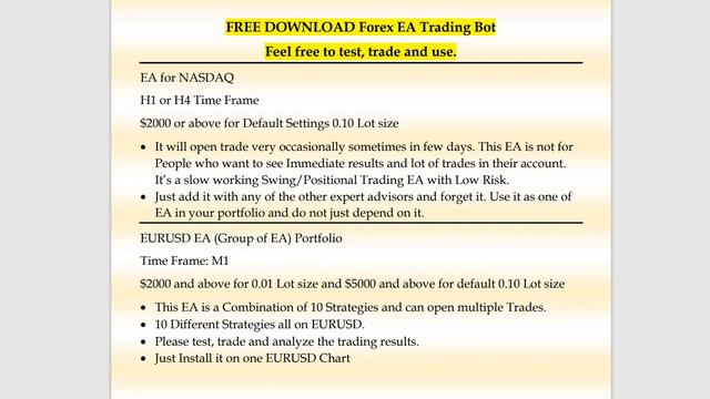 Boost Your FX Profits with the Nasdaq Indices EURUSD FX Robot: FREE Download