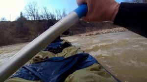 Сплав на байдарке щука. Адыгея, река Дах. март 2021.