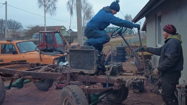 Первое бездорожье для нашей дизельной БУХАНКИ!!! Испытание перед установкой кузова на раму