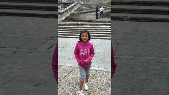 The Girona cathedral steps