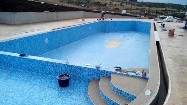 Бассейн стационарный 6×10 (тип бассейна: приливник) отделка - керамическая мозайка. sannyhill смотреть онлайн