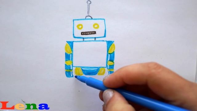Roboter zeichnen ? Malen - How to draw a robot - как нарисовать робота смотреть онлайн