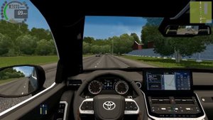 Toyota land cruiser 300 city car driving