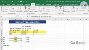 Excel nâng cao | Kiểm soát việc nhập dữ liệu trong excel (Custom Data Validation)