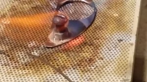 Пайка стальной гайки на медную пластину