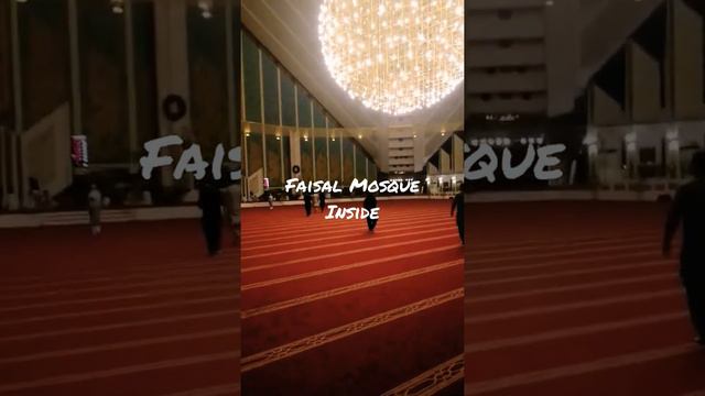 Beautiful faisal Mosque inside