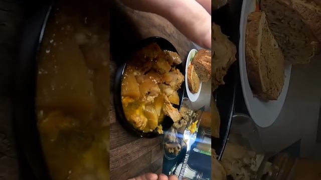 Картошка с мясом и грибами. Печеночный паштет