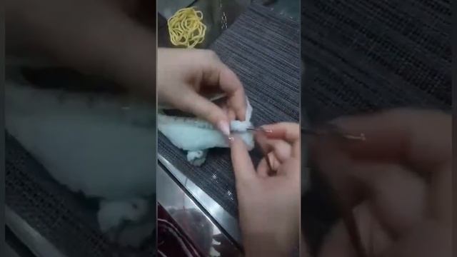 комбинезон спицами мишка тедди Часть 1