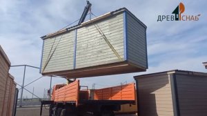 Погрузка бытовки БТ-001 Классика от Древ-Снаб