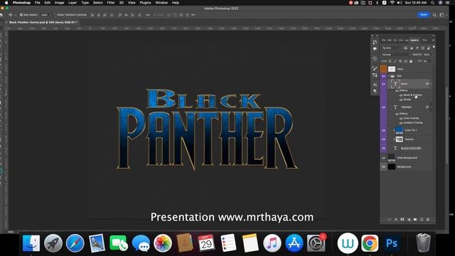 BLACK PANTHER Text Effect in Photoshop Tutorial by www.mrthaya.com смотреть онлайн