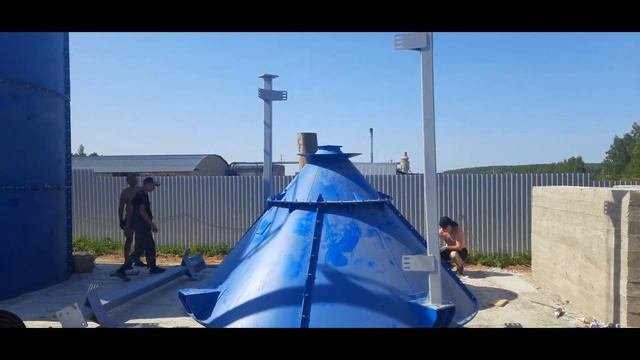 Монтаж сборного силоса