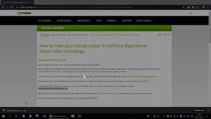 Не видно курсора при записи видео Geforce Experience | Mouse cursor isn't visible Geforce Experienc